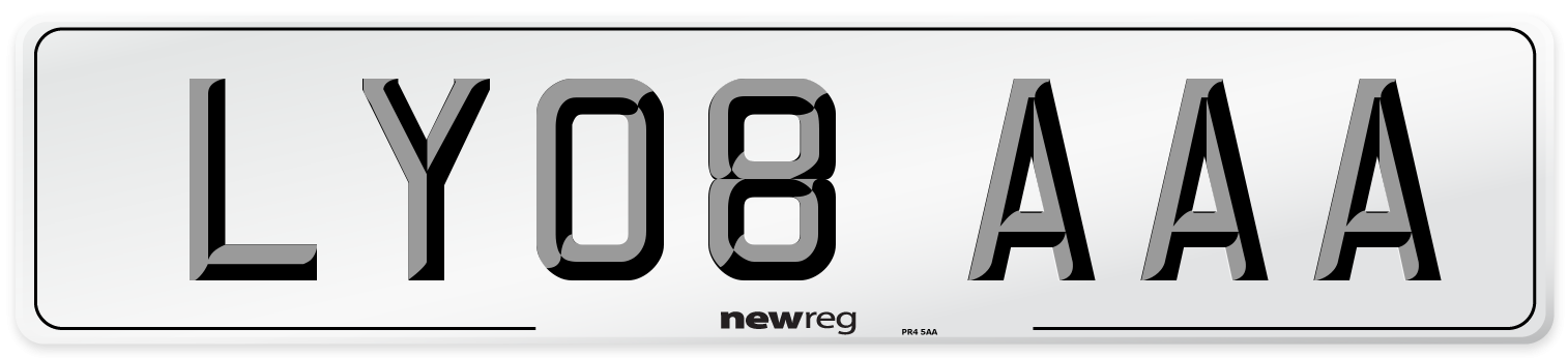 LY08 AAA Number Plate from New Reg
